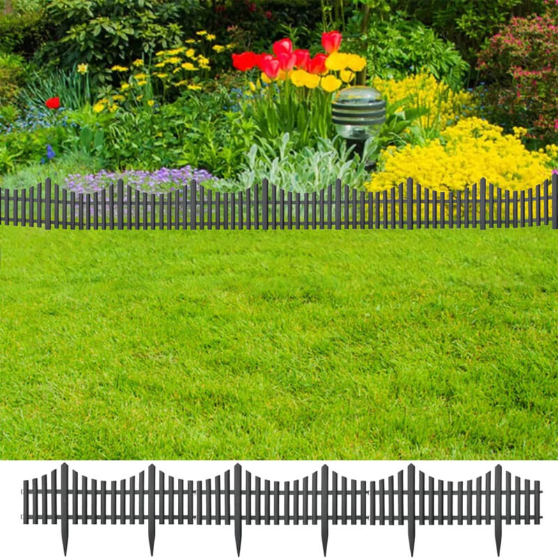 

Happyshopping - Bordes de jardin 17 unidades PP gris antracita 10 m