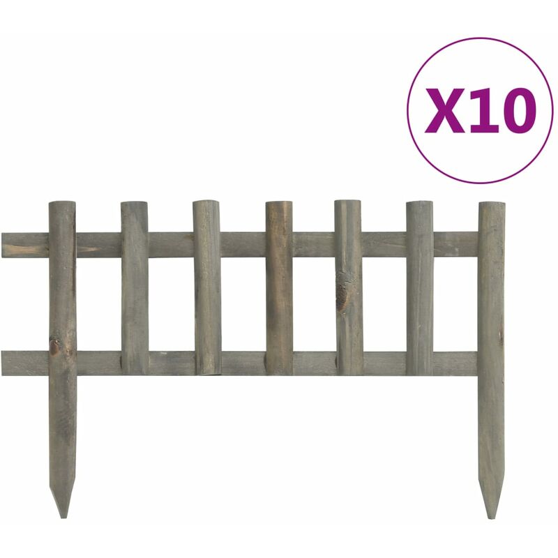 

Bordes de jardín 10 unidades madera de abeto 4,4 m