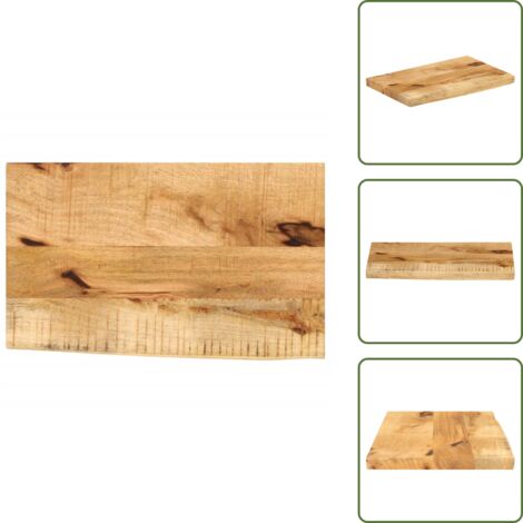 Bordi vivi - vidaXL Piano Tavolo 50x20x2,5cm Bordi Vivi Legno Massello Mango Grezzo - Tavolo in legno grezzo