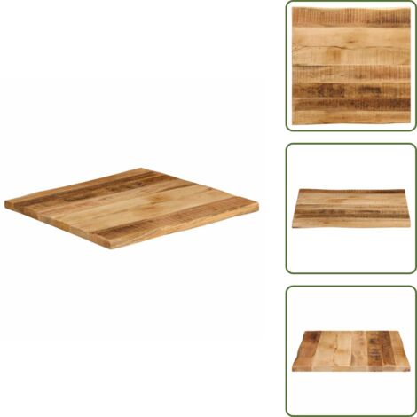 Bordi vivi - vidaXL Piano Tavolo Bordi Vivi 40x40x2,5cm Massello Mango Grezzo - Tavolo in legno