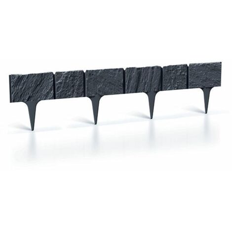 BORDO DA GIARDINO PROSPERPLAST 3,9 m PIETRA DA GIARDINO ANTRACITE