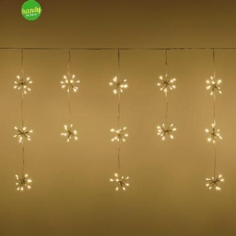 Bordo decorativo con fiocchi di neve per decorazioni natalizie 300 cm -Bianco Caldo