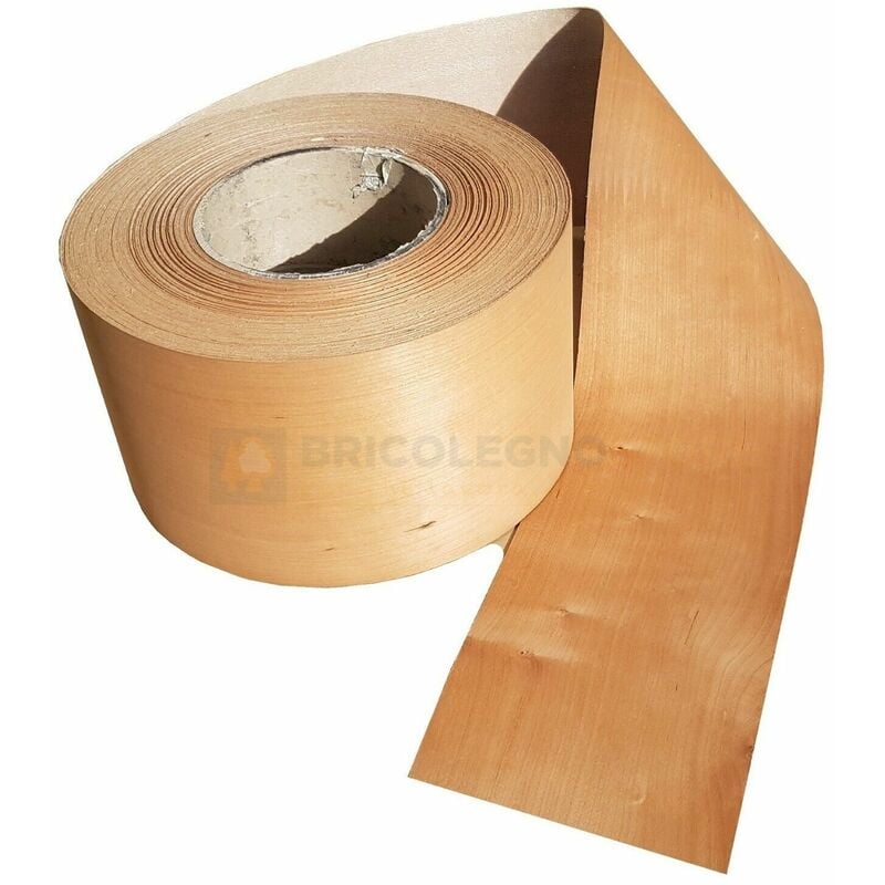 Image of Bricolegnostore - Bordo tranciato impiallacciatura legno ciliegio precollato da 200 mm