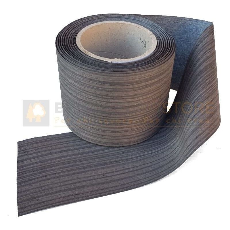 Image of Bricolegnostore - Bordo tranciato impiallacciatura legno ebano precollato da 200 mm