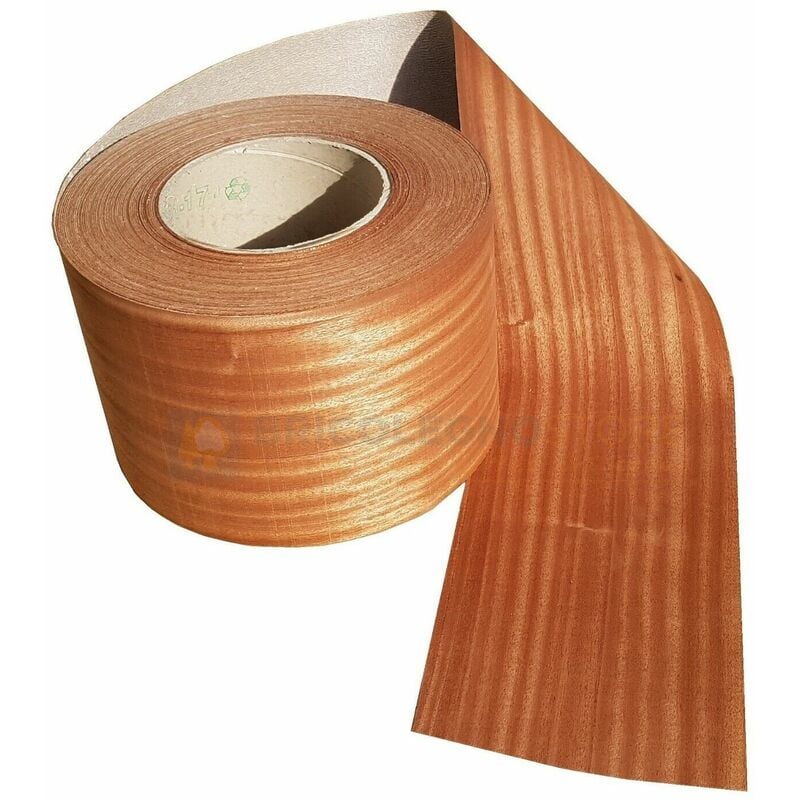 Image of Bordo tranciato impiallacciatura legno mogano precollato da 200 mm