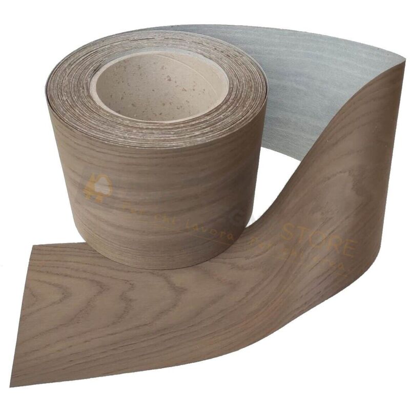 Image of Bordo tranciato impiallacciatura legno precollato da 200 mm varie essenze dimensione disponibile: rovere thermo 200 mm