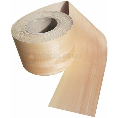 Bordo tranciato impiallacciatura legno tanganika precollato da 200 mm