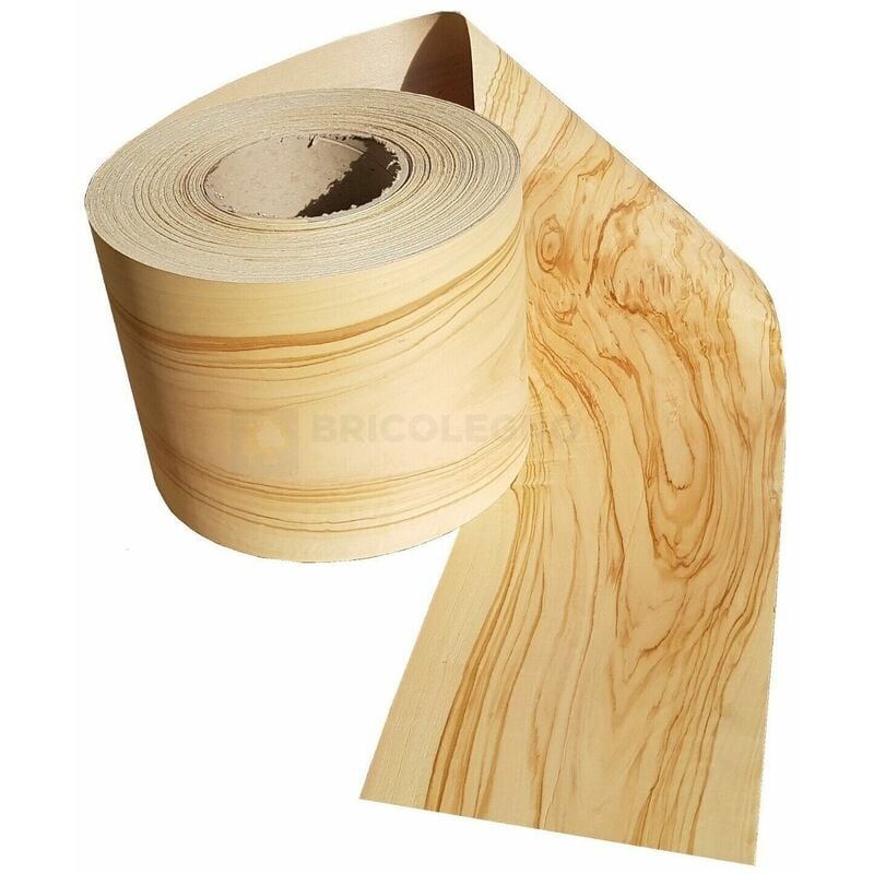 Image of Bricolegnostore - Bordo tranciato impiallacciatura legno ulivo senza colla da 210 mm