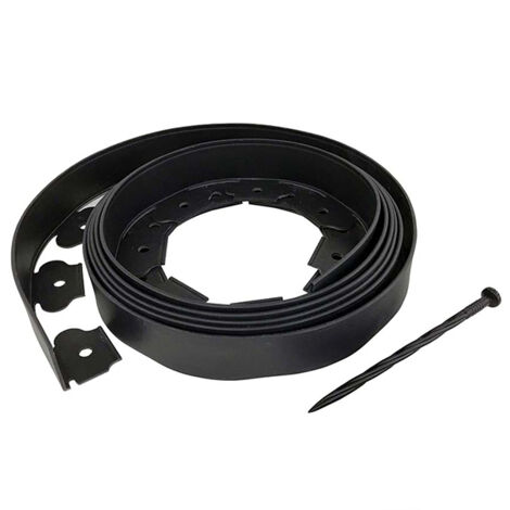 Bordura con 30 picchetti 10M nero Verdemax