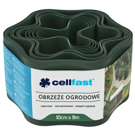 Bordura da giardino 10 cm 9 m verde scuro CellFast