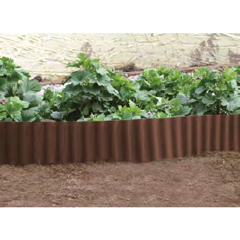 BORDURA ONDULADA MARRON 750 GR/METRO, ROLLO DE 9M X 15 CM