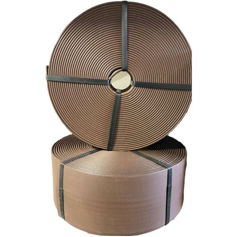 Bordura per aiuole 5 mm in PE altezza 135 mm x 20 mt - Marrone