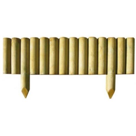 Bordura per Giardino in Legno di Pino Impregnato Lasa 100x30 cm
