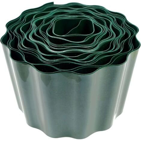 Bordure à Gazon Classique, Bordure de pelouse, Bordure de Parterre, Bordure de Tonte, Vert, 9 m x30 cm