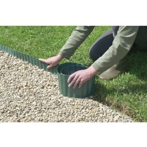 Bordure à Gazon Classique, Bordure de pelouse, Bordure de Parterre, Bordure de Tonte, Vert, 9 m x30 cm