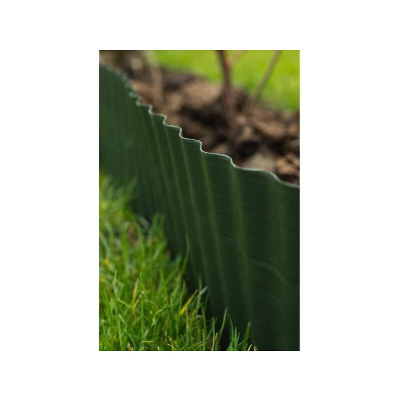 Nature - Bordure a gazon polyéthylene vert H25 cm x 9 m