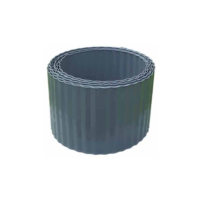 Nortene - Bordure acier ondulé - 600 x h 14 cm - gris foncé