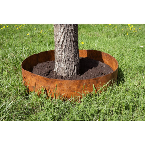 Bordure arbre acier Corten Ø 75 cm - Par pièce