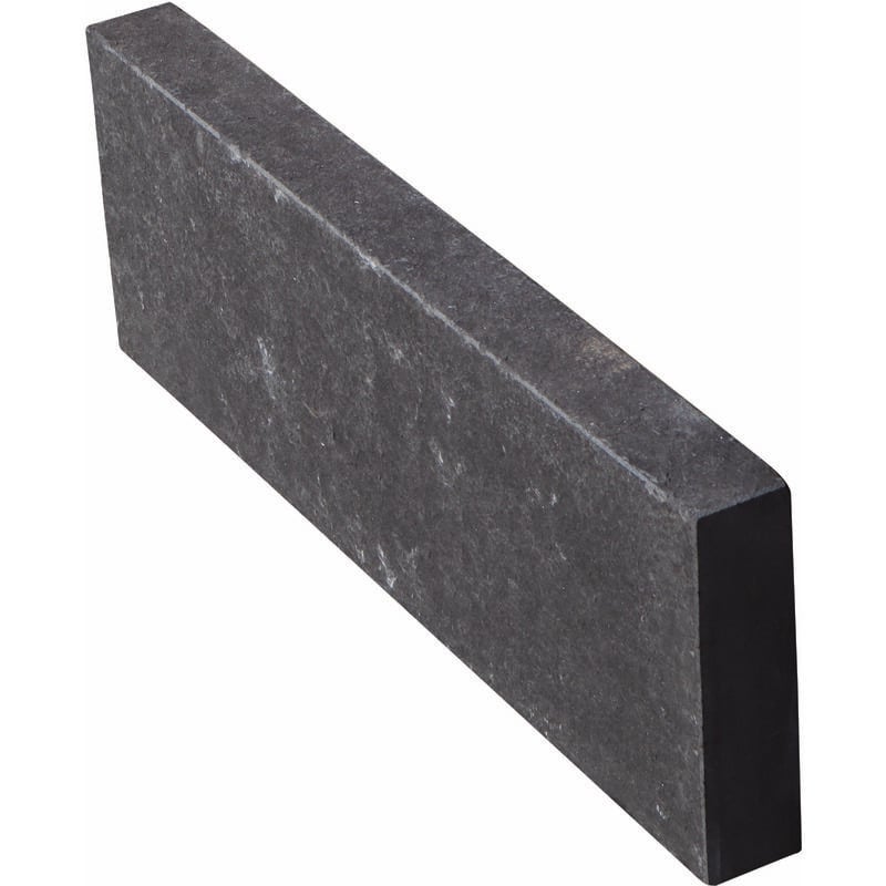 Bordure Basalte - Noir - 20,3x61x6cm - Flammé Brossé - Vendu à l'unité