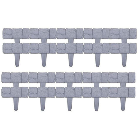 Bordure de clture de jardin en plastique effet pierre parterre de fleurs plantes de pelouse panneaux de bordure décoratifs 20 pièces