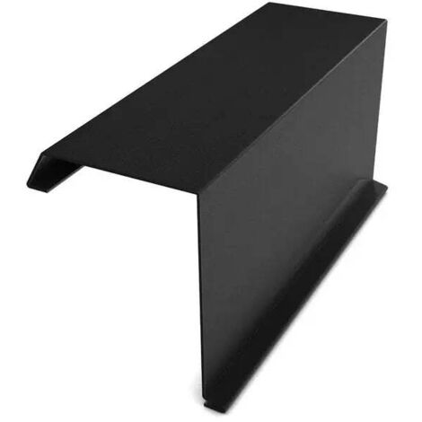 Bordure de fronton, 2000 × 312,5 × 0,5 mm, noir mat RAL 9005