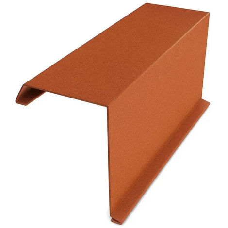 Bordure de fronton, 2000 × 312,5 × 0,5 mm, rouge brique Mat RAL 8004
