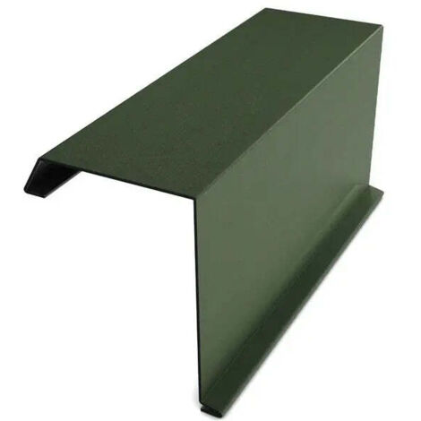 Bordure de fronton, 2000 × 312,5 × 0,5 mm, vert mat RAL 6020