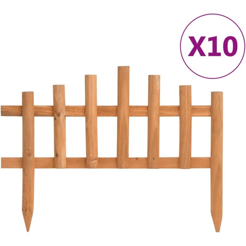 Vidaxl - Bordure de jardin 10 pcs Bois de sapin 4,4 m