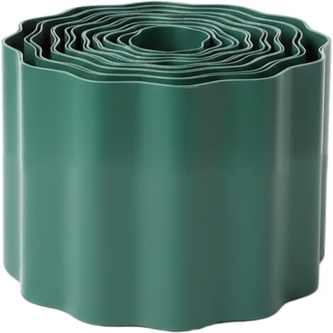 Bordure de jardin- bordure de pelouse ondulée et flexible- 40 cm x 9 m – facile à couper- en plastique- convient aux parterres de fleurs et à l'aménagement paysager de la pelouse.