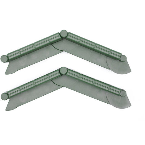 Bordure de jardin décorative en plastique VERT- pour pelouses, parterres, plates-bandes et chemins - de conception articulée unique, 10 m de long x 6 cm de haut, en plastique de haute qualité avec pro