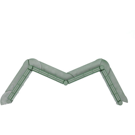 Bordure de jardin décorative en plastique VERT- pour pelouses, parterres, plates-bandes et chemins - de conception articulée unique, 5 m de long x 6 cm de haut, en plastique de haute qualité avec prot