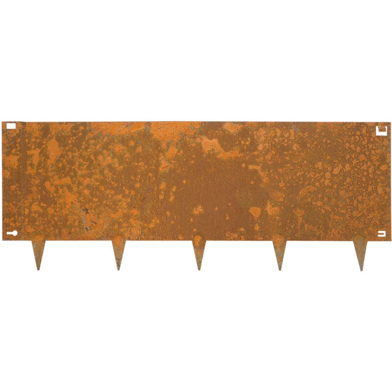 Bordure de jardin en acier Corten 40 x 106 cm Flexible - Par
