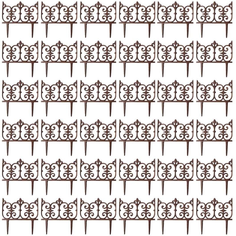 Esschert Design - Bordure de jardin en fonte Valentine Lot de 36