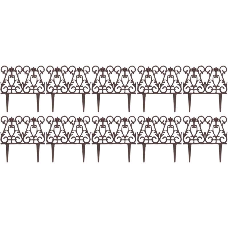 Esschert Design - Bordure de jardin en fonte victorienne Lot de 10