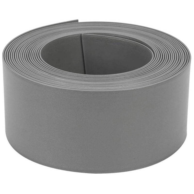 D-work - Bordure De Jardin Flexible Lisse en pe et Anti uv - Longueur 10 Mètres - Hauteur 15 cm - Épaisseur 3 mm - Couleur Gris Anthracite
