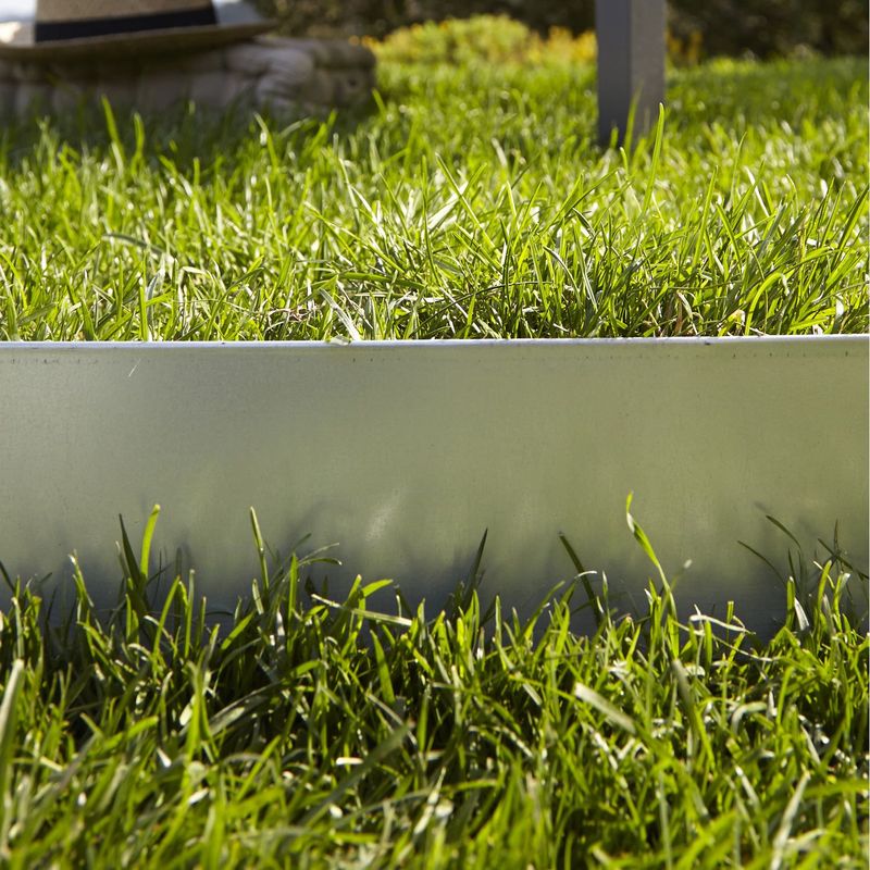 Winox - Bordure de jardin pleine - Acier galvanisée - 120x14 cm