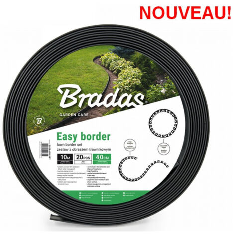 Bordure de jardin graphite foncé EASY BORDER longueur 10 M hauteur 40 mm