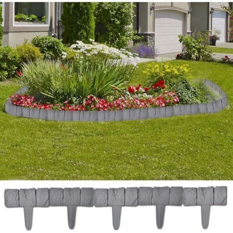 Bordure de jardin imitation pierre 41 pieces 10 m