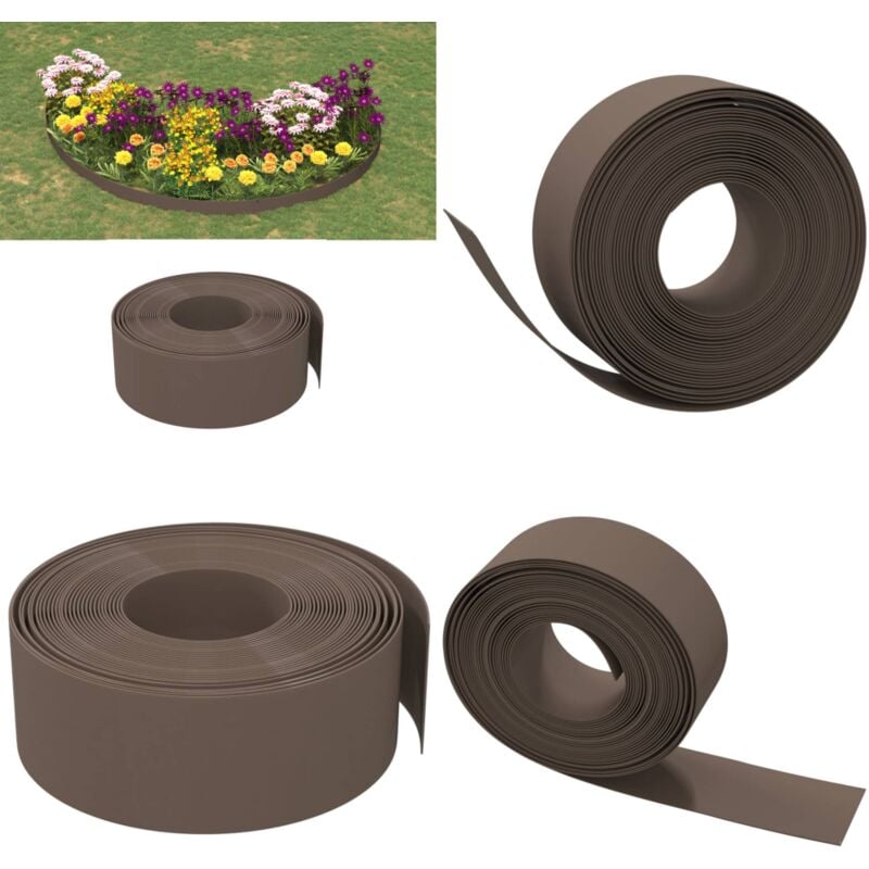 Bordure de jardin marron 10 m 20 cm polyéthylène - bordure de jardin - bordures de jardin - Home & Living - Brun