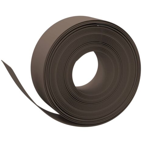Bordure de jardin marron 10 m 20 cm polyéthylène CFW588014