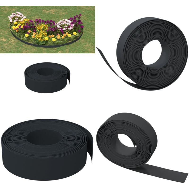 Bordure de jardin noir 10 m 15 cm polyéthylène - bordure de jardin - bordures de jardin - Home & Living