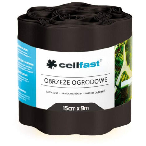 Bordure de jardin ondulée 15cm x 9m Cellfast noir