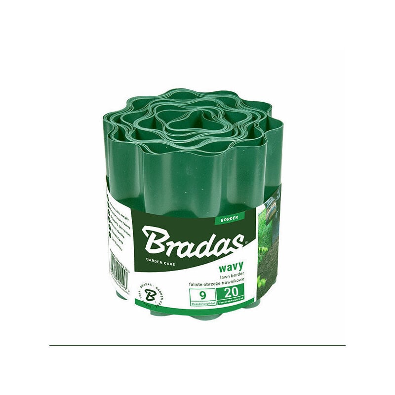 Lem Select - Bordure de jardin verte ondulee Longueur 9 mètres Hauteur 200mm