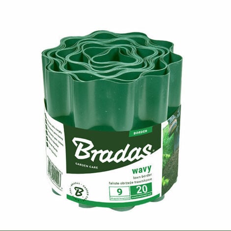 Bordure de jardin verte ONDULEE Longueur 9 mètres Hauteur 200mm