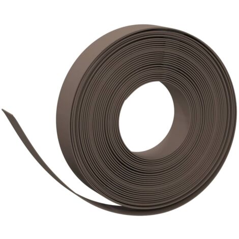 Bordure de jardin，Lisière de jardin marron 10 m 10 cm polyéthylène CFW99788