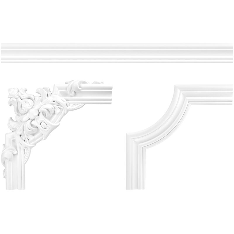 Bordure de mur et de plafond frise stuc pu antichoc CR807/A/B: Flat bar CR807