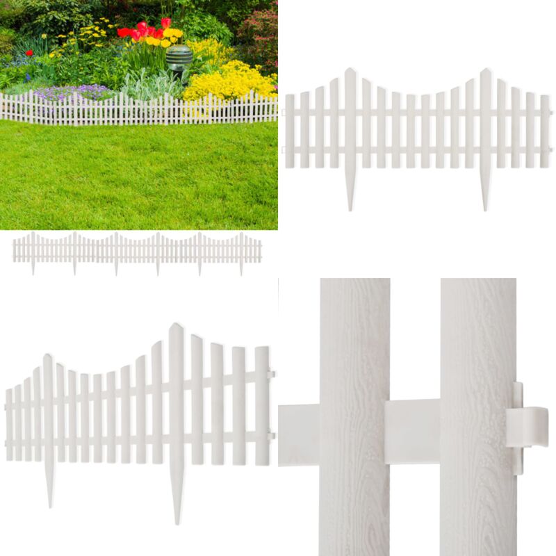 Bordure de pelouse Blanc 17 pcs / 10 m - diviseur de pelouse - diviseurs de pelouse - Home & Living - Blanc