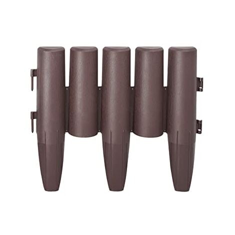 Bordure de Pelouse en Plastique Aspect Bois Bordure de Lit Bordure de Jardin Flexible NAIZY