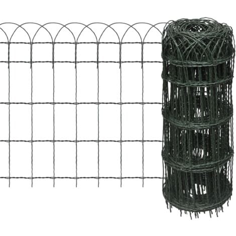 Bordure de pelouse Fer enduit de poudre 10x0,65 m vidaXL