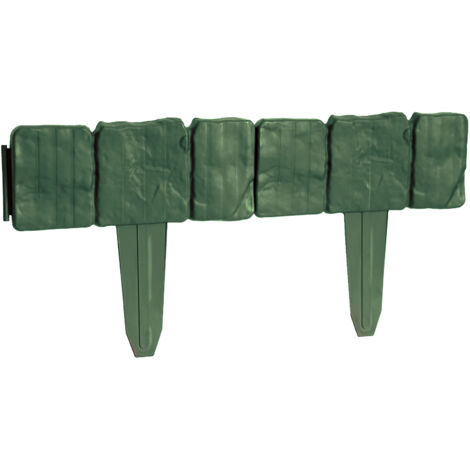 Bordure de pelouse palissade imitation pierre STONE 2,5m - vert